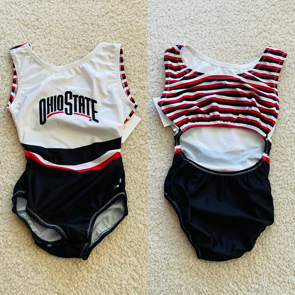 NWT Foxy’s THE Ohio State OSU Buckeyes College Gymnastics Leotard Many Sizes